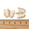 Brass Clear Cubic Zirconia Pendants KK-R210-12G-01-3