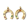 Rack Plating Brass Micro Pave Cubic Zirconia Pendants X-KK-P235-11G-1