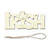 DIY Word Irish Unfinished Wooden Ornaments Blank Wooden Embellishments LS-WOOD-C009-04-1
