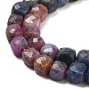 Natural Red Corundum/Ruby and Sapphire Beads Strands G-H042-A51-03-4