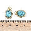 Synthetic Turquoise Oval Pendants KK-U043-46G-A-3