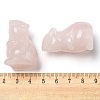 Natural Rose Quartz Carved Healing Mouse Figurines DJEW-D012-02F-3