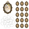 20Pcs Alloy Oval Pendant Cabochon Settings DIY-UN0006-89-1