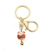 Fortune Cat Porcelain Pendant Keychain KEYC-G064-03D-1