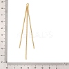 Brass Square Snake Chains Tassel Big Pendants KK-G510-02G-3