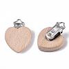 Beech Wood Baby Pacifier Holder Clips WOOD-T015-01-1