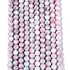 Ombre Effect Dyed Electroplate Opaque Glass Beads Strands EGLA-Q130-01A-20-2