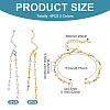4Pcs 2 Colors 304 Stainless Steel Cross Link Chain Bracelet Making AJEW-TA0001-96-3