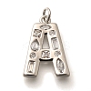 Brass Micro Pave Clear Cubic Zirconia Pendants KK-G521-01P-2