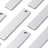 Tarnish Resistant 201 Stainless Steel Rectangle Stamping Blank Tag Pendants STAS-R064-15B-3