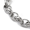 304 Stainless Steel Oval Link Chains Bracelets for Men & Women BJEW-D042-35P-5