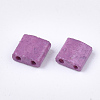 2-Hole Baking Paint Glass Seed Beads SEED-S023-17C-15-2