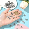 50Pcs 5 Styles Tibetan Style Alloy Beads FIND-YW0010-48-3