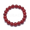 Natural Jade Bead Stretch Bracelets BJEW-K212-B-036-2
