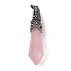 Natural Rose Quartz Pointed Big Pendants G-Q184-02M-AS-1