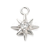 925 Sterling Silver Clear Cubic Zirconia 8-Pointed Star Charms STER-U009-06S-1