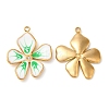 304 Stainless Steel Enamel Pendants STAS-K256-10G-03-1