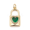 Brass Micro Pave Cubic Zirconia Pendants KK-A161-30G-B-1