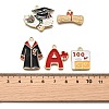 20Pcs 5 Styles Graduation Season Alloy Enamel Pendants ENAM-FP0002-80-4