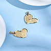 2Pcs 304 Stainless Steel Heart Lord's Prayer Cross Pendants STAS-LP0002-81-1