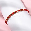 Polyester Cord Braided Bead Bracelets for Women BJEW-L698-03G-02-1
