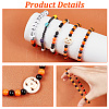 30Pcs 5 Style Synthetic Turquoise Skull & Acrylic Beaded Stretch Bracelets Set BJEW-BC0001-06-4