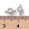 Rack Plating Brass Pave Clear Cubic Zirconia Connector Charms KK-Z039-38P-3