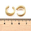Brass Micro Pave Clear Cubic Zirconia Cuff Earrings EJEW-F370-38B-G-5