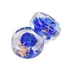 Luminous Handmade Foil Glass Beads LAMP-P020-01A-08-3