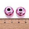 UV Plating Iridescent Transparent Acrylic European Beads OACR-E033-22-05-3