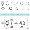 100Pcs 10 Styles Tibetan Style Alloy Bead Frame FIND-YW0007-62-3