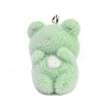 Flocky Opaque Resin Pendants RESI-S026-02P-B-1