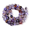 Dyed & Heated Natural Fire Crackle Agate Beads Strands G-N359-01A-05-3