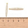 Brass Micro Pave Clear Cubic Zirconia Pendants KK-E098-03G-3