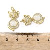 Brass Micro Pave Clear Cubic Zirconia Pendants KK-C045-12G-3
