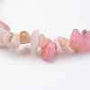 Natural Morganite Beaded Stretch Bracelets BJEW-JB02680-03-2