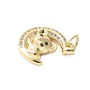 Brass Micro Pave Cubic Zirconia Pendants KK-D357-05B-G-2