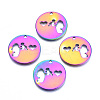 Ion Plating(IP) 201 Stainless Steel Pendants STAS-N098-073M-2