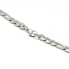 Tarnish Resistant Fashionable Matte 304 Stainless Steel Figaro Chain Necklaces for Men LS-STAS-A028-N017MP-3