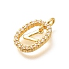 Brass Micro Pave Cubic Zirconia Pendants ZIRC-P123-01G-V01-2