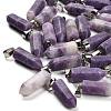 Natural Lepidolite Pendants G-Z067-07P-15-1