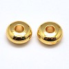Brass Flat Round Spacer Beads KK-M085-22G-NR-2