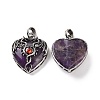 Natural Amethyst Pendants G-A207-01AS-09-2