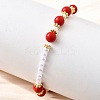 ABS Imitation Pearl Round Beads Stretch Bracelets for Women BJEW-D317-10A-G-3
