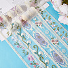 10 Yards 5 Colors Polycotton Embroidery Flower Lace Ribbon AJEW-CY0001-36-3