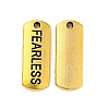 Tibetan Style Alloy Rectangle with Word Fearless Pendants LS-TIBEP-Q043-064AG-RS-1