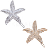 4Pcs 2 Colors Zinc Alloy Hair Barrettes PHAR-SP0001-24-7