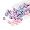 80Pcs 4 Colors Opaque Acrylic Beads MACR-FS0001-03-3