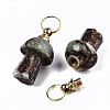 Assembled Synthetic Bronzite and Aqua Terra Jasper Openable Perfume Bottle Pendants LS-G-S366-057B-4