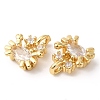 Rack Plating Brass Micro Pave Cubic Zirconia Pendants KK-R143-05G-3